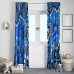 Personalized Canterbury-Bankstown Bulldogs Window Curtain Aboriginal Pattern with Graffiti Style Design
