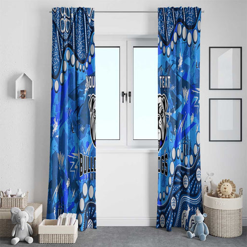 Personalized Canterbury-Bankstown Bulldogs Window Curtain Aboriginal Pattern with Graffiti Style Design