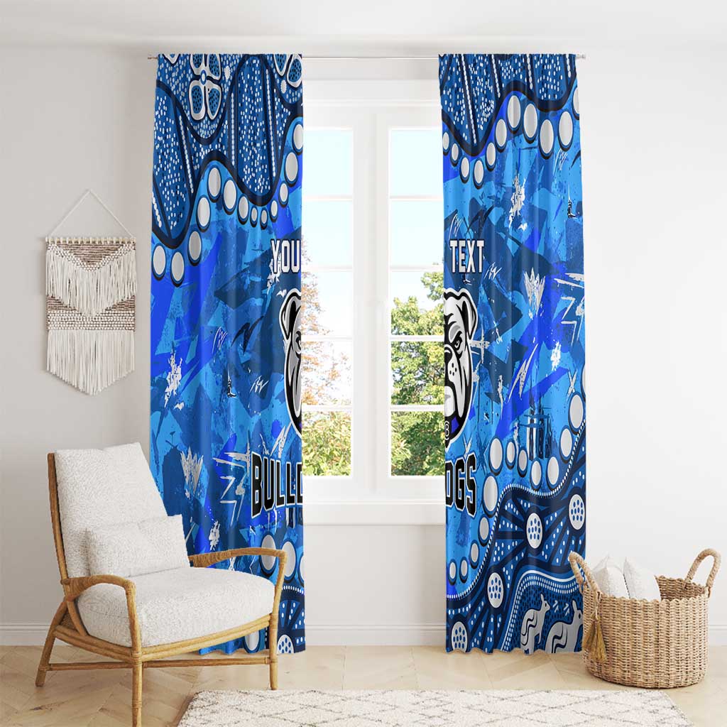 Personalized Canterbury-Bankstown Bulldogs Window Curtain Aboriginal Pattern with Graffiti Style Design