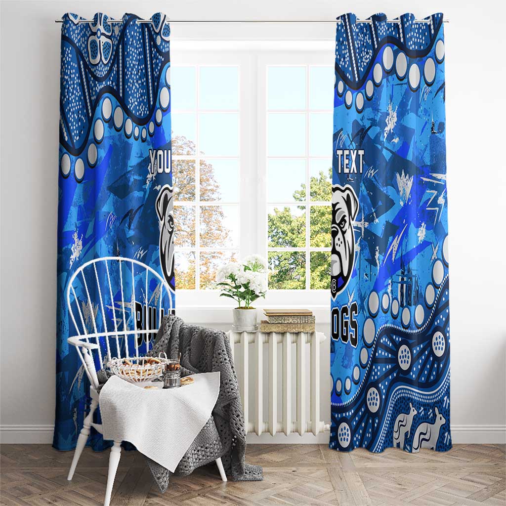 Personalized Canterbury-Bankstown Bulldogs Window Curtain Aboriginal Pattern with Graffiti Style Design