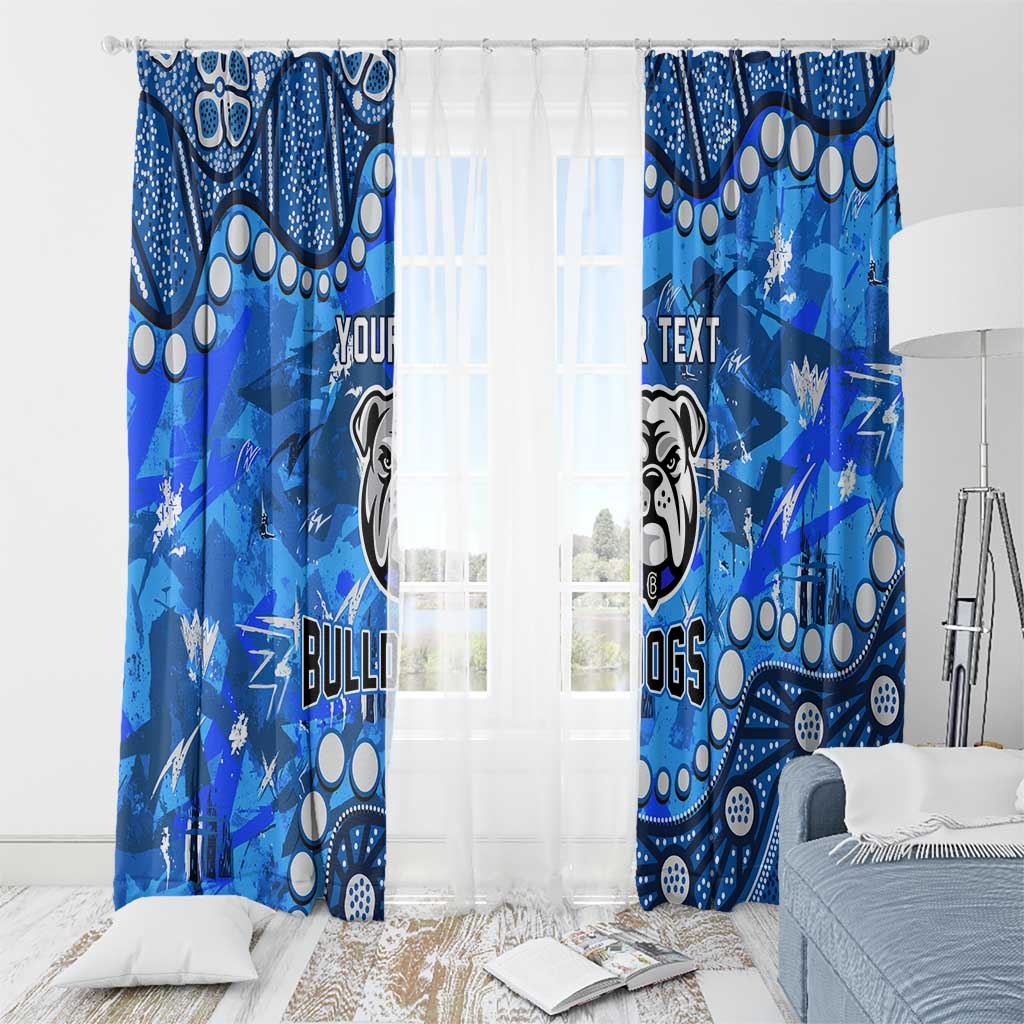 Personalized Canterbury-Bankstown Bulldogs Window Curtain Aboriginal Pattern with Graffiti Style Design
