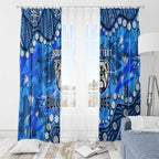 Personalized Canterbury-Bankstown Bulldogs Window Curtain Aboriginal Pattern with Graffiti Style Design