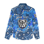 Personalized Canterbury-Bankstown Bulldogs Women Casual Shirt Aboriginal Pattern with Graffiti Style Design