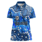 Personalized Canterbury-Bankstown Bulldogs Women Polo Shirt Aboriginal Pattern with Graffiti Style Design