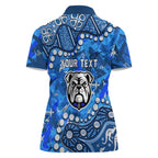 Personalized Canterbury-Bankstown Bulldogs Women Polo Shirt Aboriginal Pattern with Graffiti Style Design