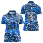 Personalized Canterbury-Bankstown Bulldogs Women Polo Shirt Aboriginal Pattern with Graffiti Style Design