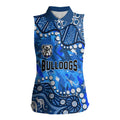 Personalized Canterbury-Bankstown Bulldogs Women Sleeveless Polo Shirt Aboriginal Pattern with Graffiti Style Design