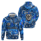 Personalized Canterbury-Bankstown Bulldogs Zip Hoodie Aboriginal Pattern with Graffiti Style Design