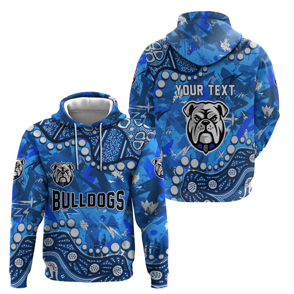 Personalized Canterbury-Bankstown Bulldogs Zip Hoodie Aboriginal Pattern with Graffiti Style Design