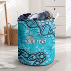 Personalized Cronulla-Sutherland Sharks Laundry Basket Aboriginal Pattern with Graffiti Style Design