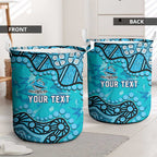 Personalized Cronulla-Sutherland Sharks Laundry Basket Aboriginal Pattern with Graffiti Style Design