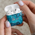 Personalized Cronulla-Sutherland Sharks AirPods Case Aboriginal Pattern with Graffiti Style Design