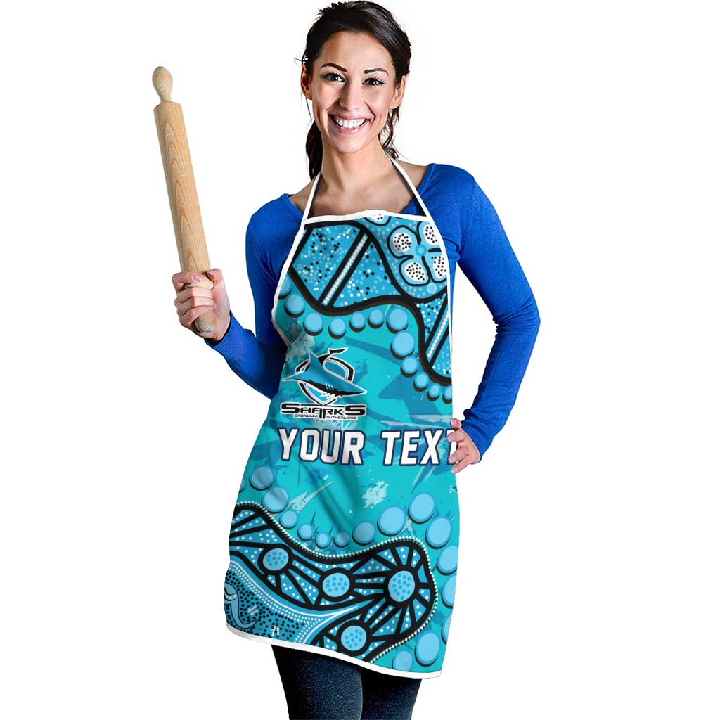 Personalized Cronulla-Sutherland Sharks Apron Aboriginal Pattern with Graffiti Style Design