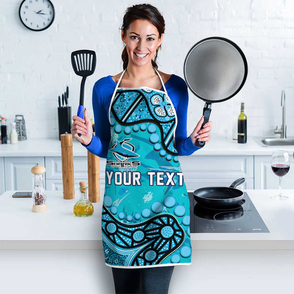 Personalized Cronulla-Sutherland Sharks Apron Aboriginal Pattern with Graffiti Style Design