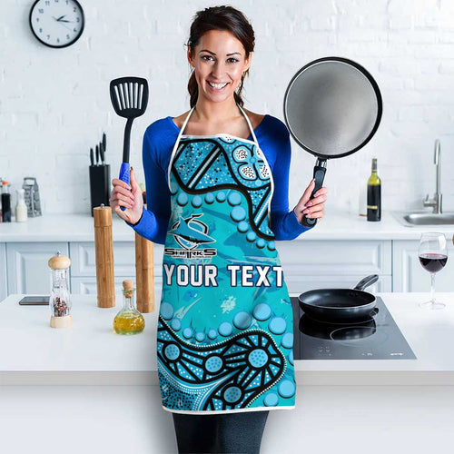 Personalized Cronulla-Sutherland Sharks Apron Aboriginal Pattern with Graffiti Style Design