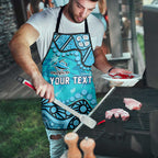 Personalized Cronulla-Sutherland Sharks Apron Aboriginal Pattern with Graffiti Style Design