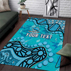 Personalized Cronulla-Sutherland Sharks Area Rug Aboriginal Pattern with Graffiti Style Design