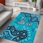 Personalized Cronulla-Sutherland Sharks Area Rug Aboriginal Pattern with Graffiti Style Design