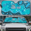 Personalized Cronulla-Sutherland Sharks Auto Sun Shade Aboriginal Pattern with Graffiti Style Design