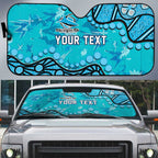 Personalized Cronulla-Sutherland Sharks Auto Sun Shade Aboriginal Pattern with Graffiti Style Design