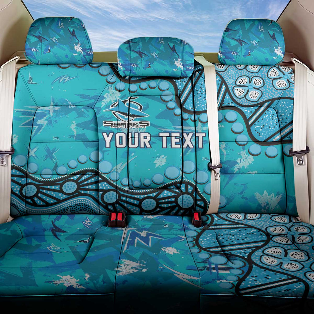Personalized Cronulla-Sutherland Sharks Back Car Seat Cover Aboriginal Pattern with Graffiti Style Design