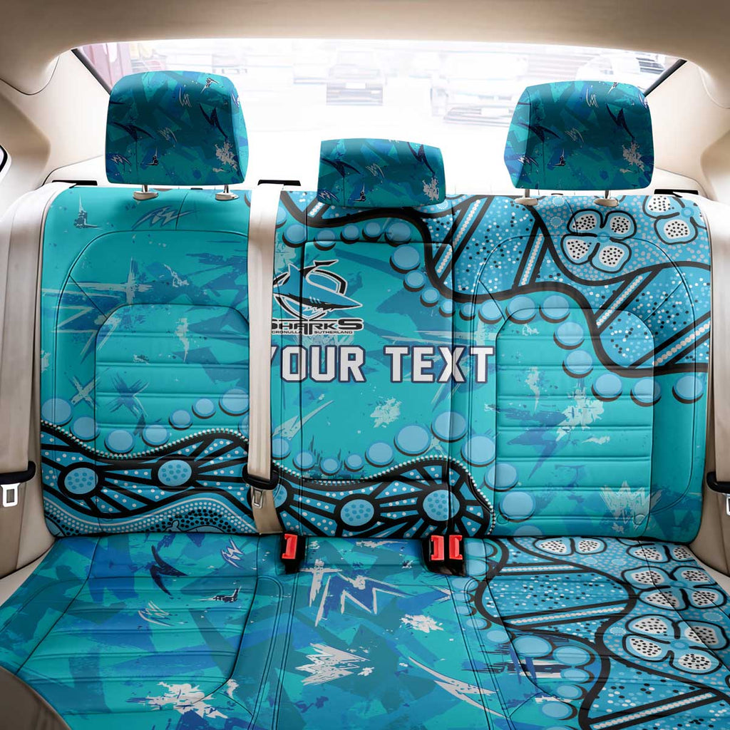 Personalized Cronulla-Sutherland Sharks Back Car Seat Cover Aboriginal Pattern with Graffiti Style Design