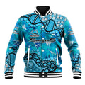 Personalized Cronulla-Sutherland Sharks Baseball Jacket Aboriginal Pattern with Graffiti Style Design