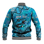Personalized Cronulla-Sutherland Sharks Baseball Jacket Aboriginal Pattern with Graffiti Style Design