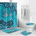Personalized Cronulla-Sutherland Sharks Bathroom Set Aboriginal Pattern with Graffiti Style Design