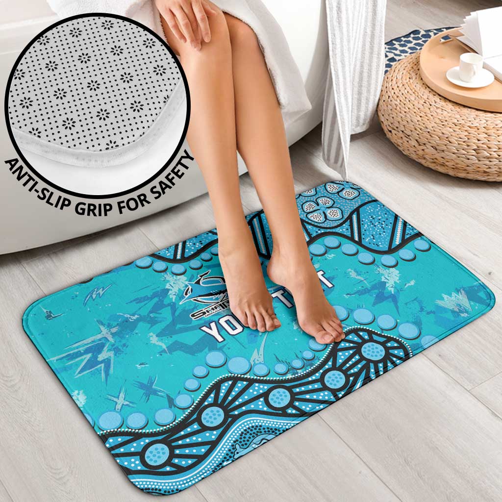Personalized Cronulla-Sutherland Sharks Bathroom Set Aboriginal Pattern with Graffiti Style Design