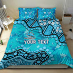 Personalized Cronulla-Sutherland Sharks Bedding Set Aboriginal Pattern with Graffiti Style Design