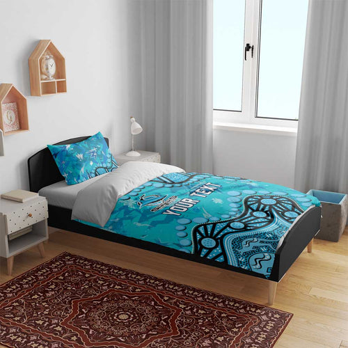 Personalized Cronulla-Sutherland Sharks Bedding Set Aboriginal Pattern with Graffiti Style Design