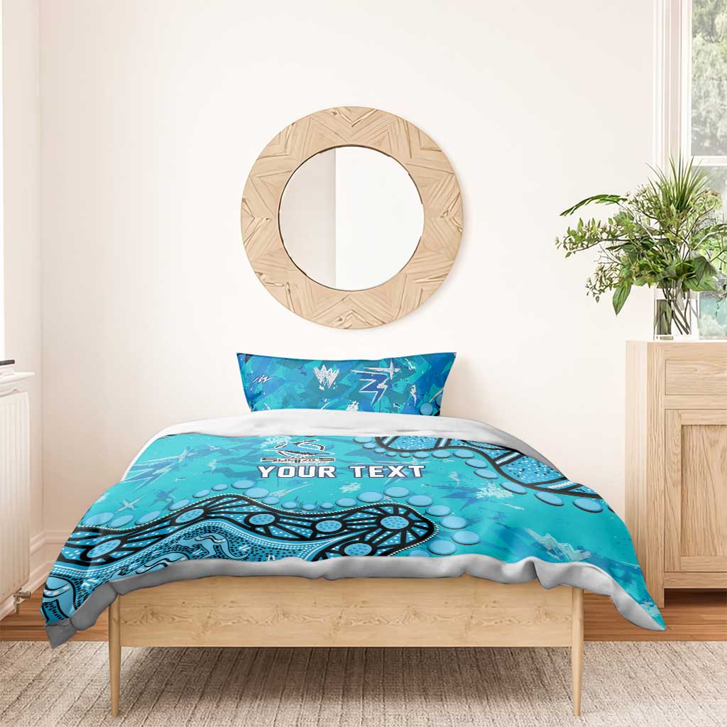 Personalized Cronulla-Sutherland Sharks Bedding Set Aboriginal Pattern with Graffiti Style Design