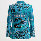 Personalized Cronulla-Sutherland Sharks Blazer Aboriginal Pattern with Graffiti Style Design