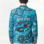 Personalized Cronulla-Sutherland Sharks Blazer Aboriginal Pattern with Graffiti Style Design