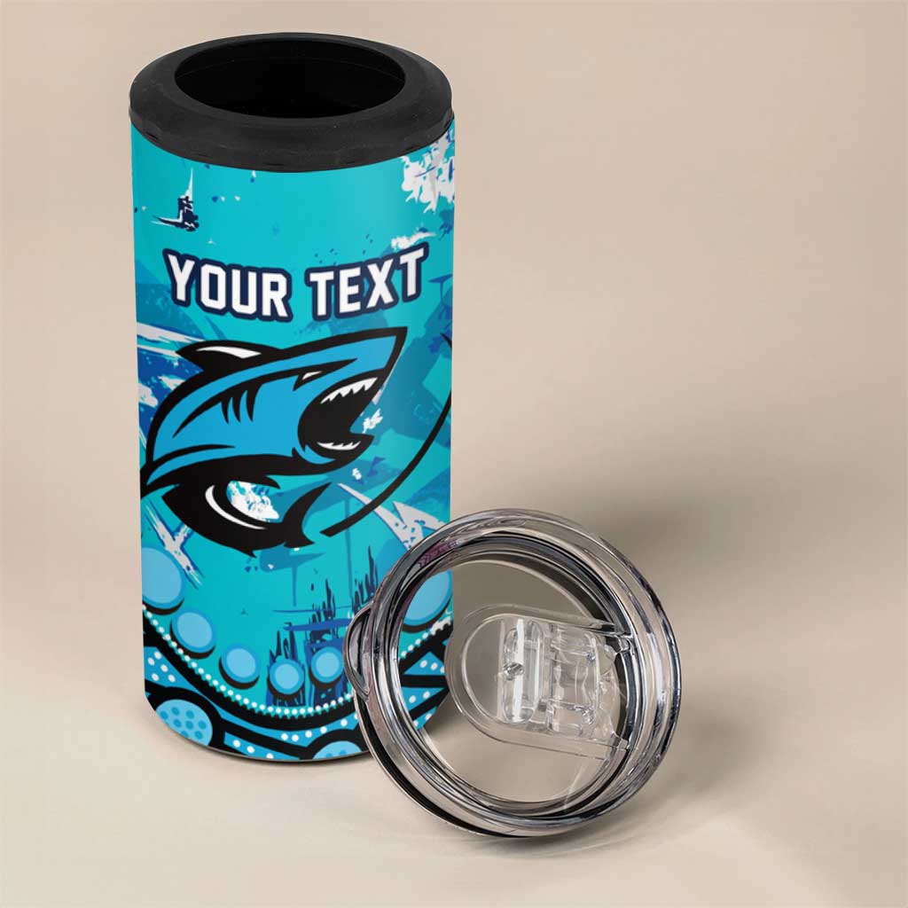 Personalized Cronulla-Sutherland Sharks 4 in 1 Can Cooler Tumbler Aboriginal Pattern with Graffiti Style Design