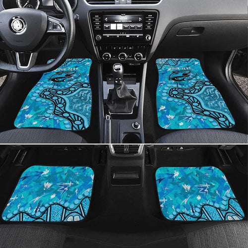 Personalized Cronulla-Sutherland Sharks Car Mats Aboriginal Pattern with Graffiti Style Design