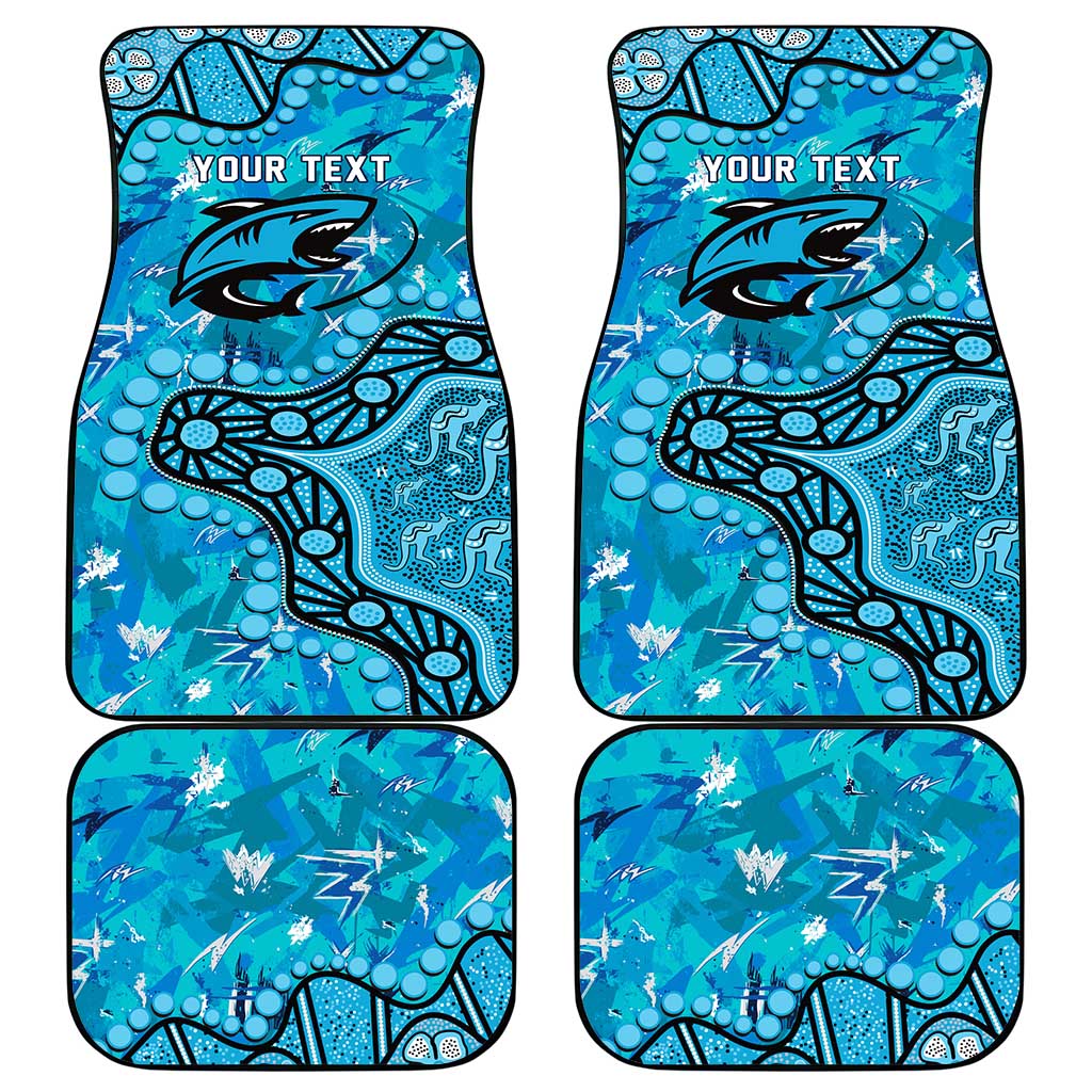 Personalized Cronulla-Sutherland Sharks Car Mats Aboriginal Pattern with Graffiti Style Design