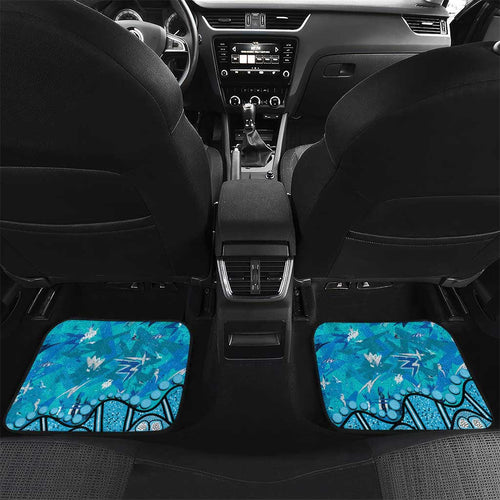Personalized Cronulla-Sutherland Sharks Car Mats Aboriginal Pattern with Graffiti Style Design