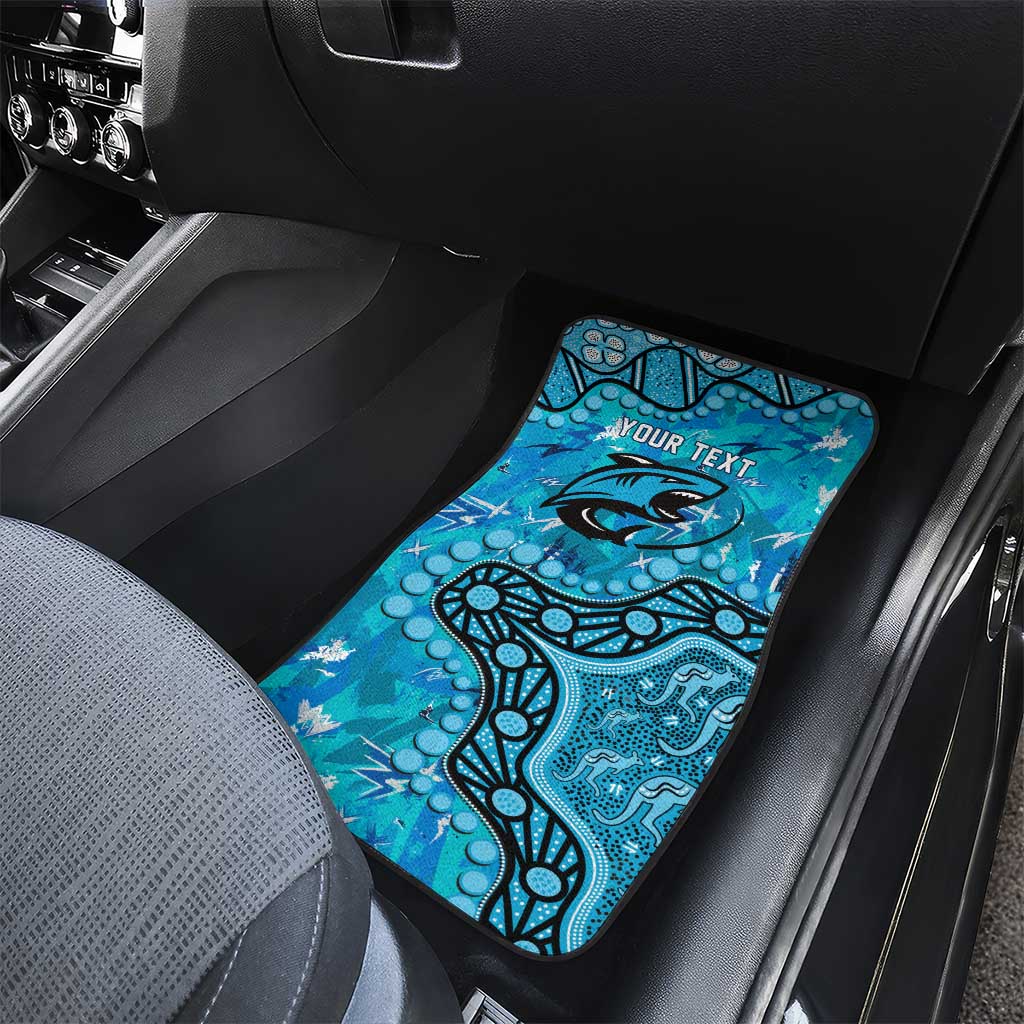 Personalized Cronulla-Sutherland Sharks Car Mats Aboriginal Pattern with Graffiti Style Design