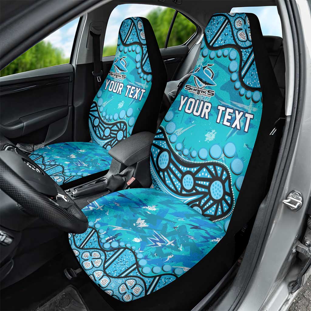 Personalized Cronulla-Sutherland Sharks Car Seat Cover Aboriginal Pattern with Graffiti Style Design