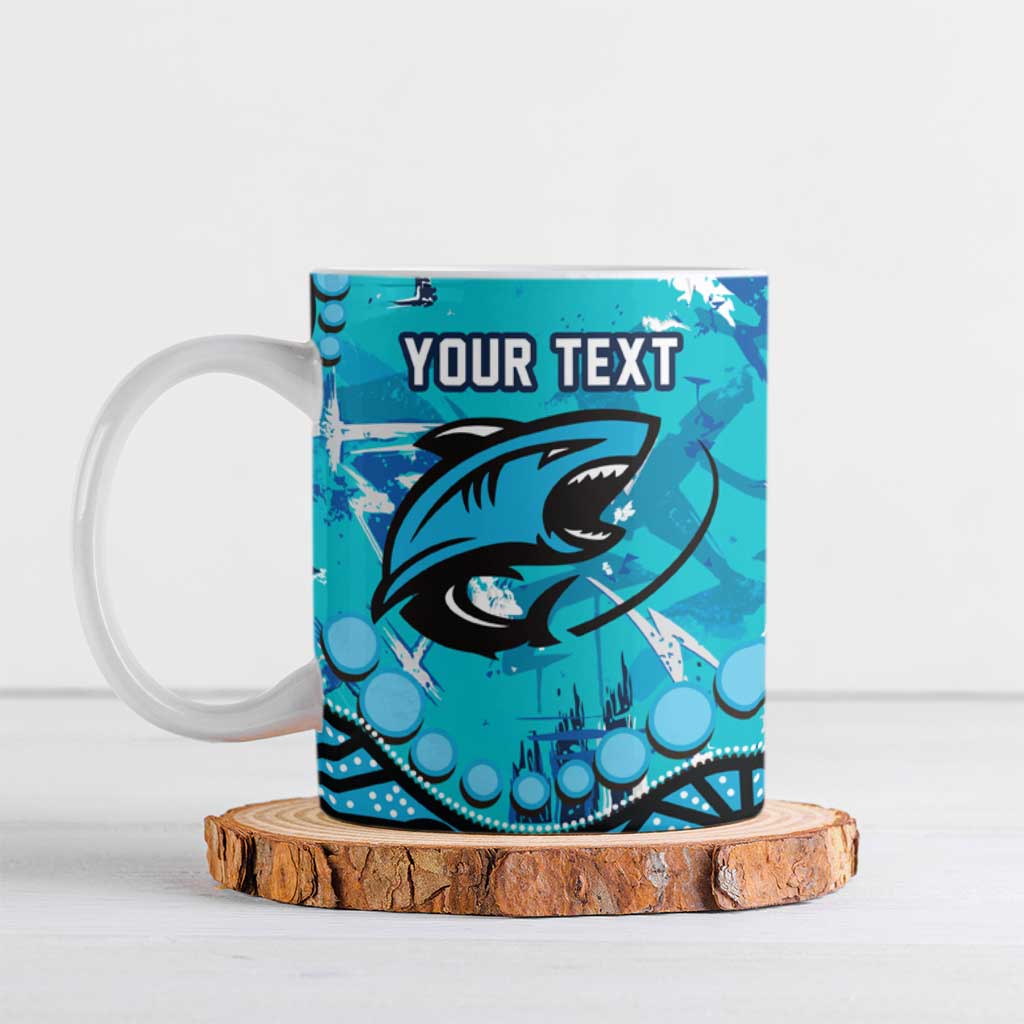 Personalized Cronulla-Sutherland Sharks Ceramic Mug Aboriginal Pattern with Graffiti Style Design