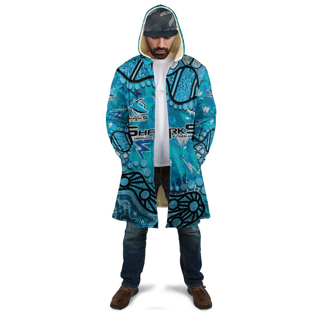 Personalized Cronulla-Sutherland Sharks Cloak Aboriginal Pattern with Graffiti Style Design