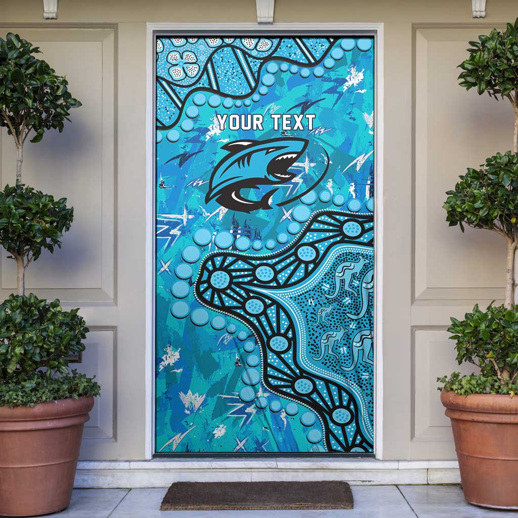 Personalized Cronulla-Sutherland Sharks Door Cover Aboriginal Pattern with Graffiti Style Design