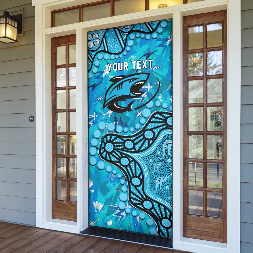 Personalized Cronulla-Sutherland Sharks Door Cover Aboriginal Pattern with Graffiti Style Design