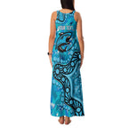 Personalized Cronulla-Sutherland Sharks Family Matching Tank Maxi Dress and Hawaiian Shirt Aboriginal Pattern with Graffiti Style Design