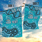 Personalized Cronulla-Sutherland Sharks Garden Flag Aboriginal Pattern with Graffiti Style Design