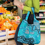 Personalized Cronulla-Sutherland Sharks Grocery Bag Aboriginal Pattern with Graffiti Style Design