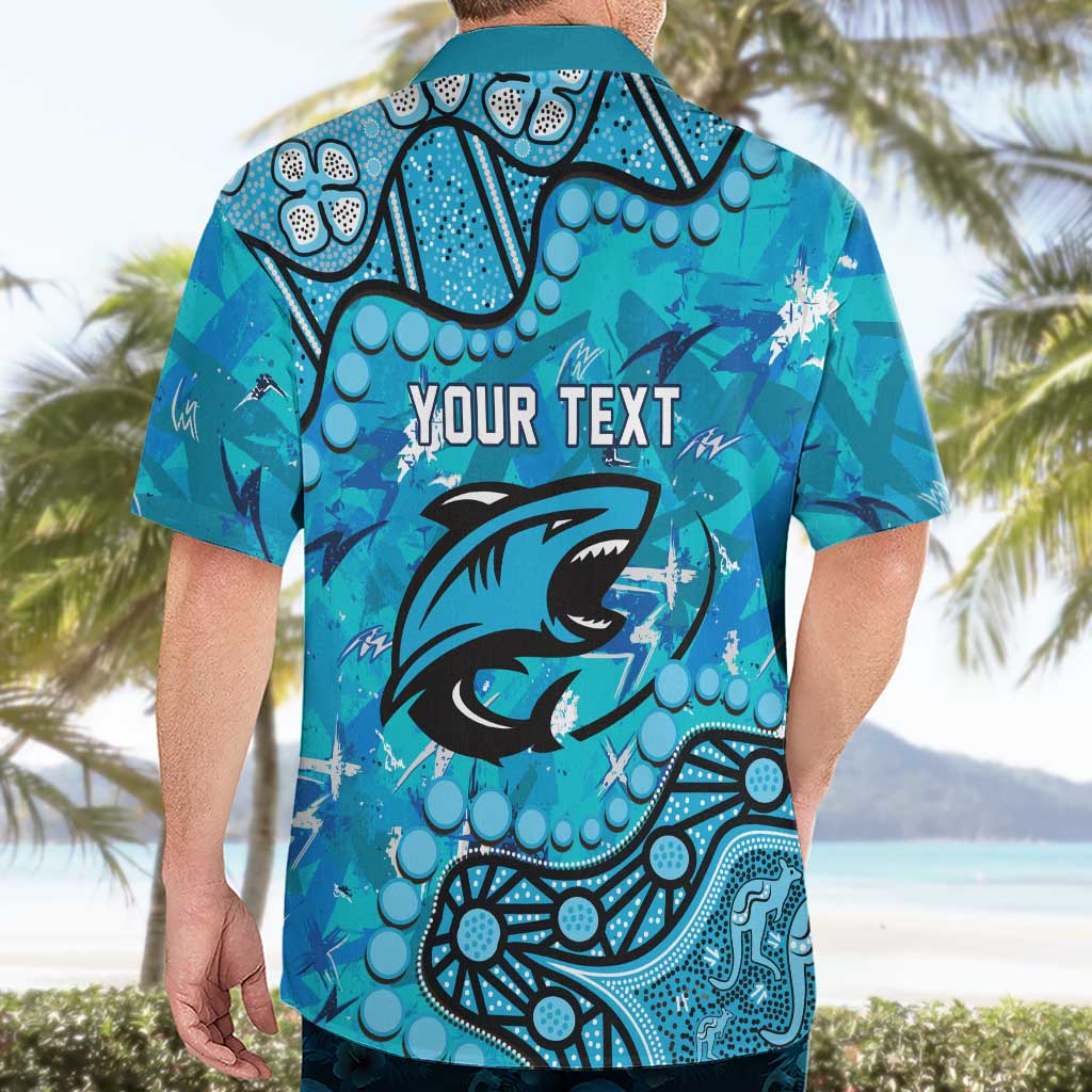 Personalized Cronulla-Sutherland Sharks Hawaiian Shirt Aboriginal Pattern with Graffiti Style Design