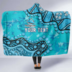 Personalized Cronulla-Sutherland Sharks Hooded Blanket Aboriginal Pattern with Graffiti Style Design